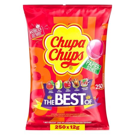 Chupa Chups TheBestOf 250g – Lizaki Owocowe Mix Smaków Lizaki Chupa Chups TheBestOf 250g mix owocowych smaków
